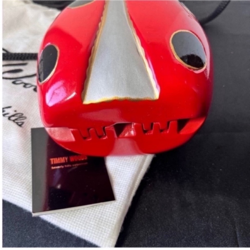 Timmy Woods Red and Black Ladybug Bag - Picture 3 of 6